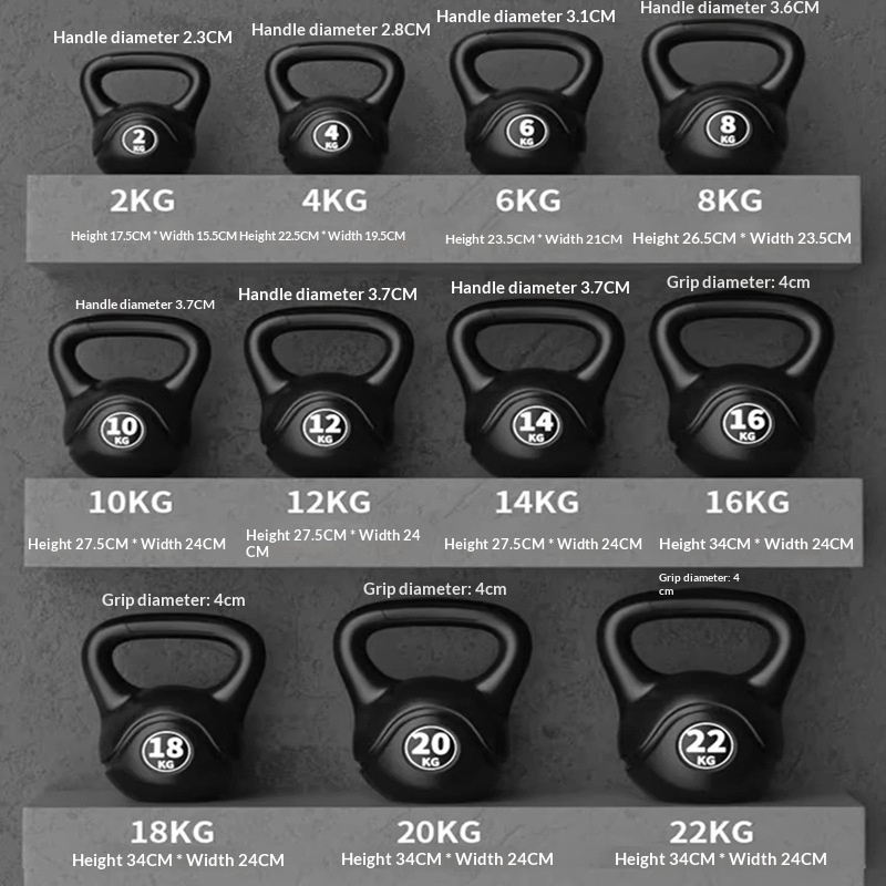 Home Gym Garden - 2026 Fitness Adjustable 8kg Kettlebell Ergonomic