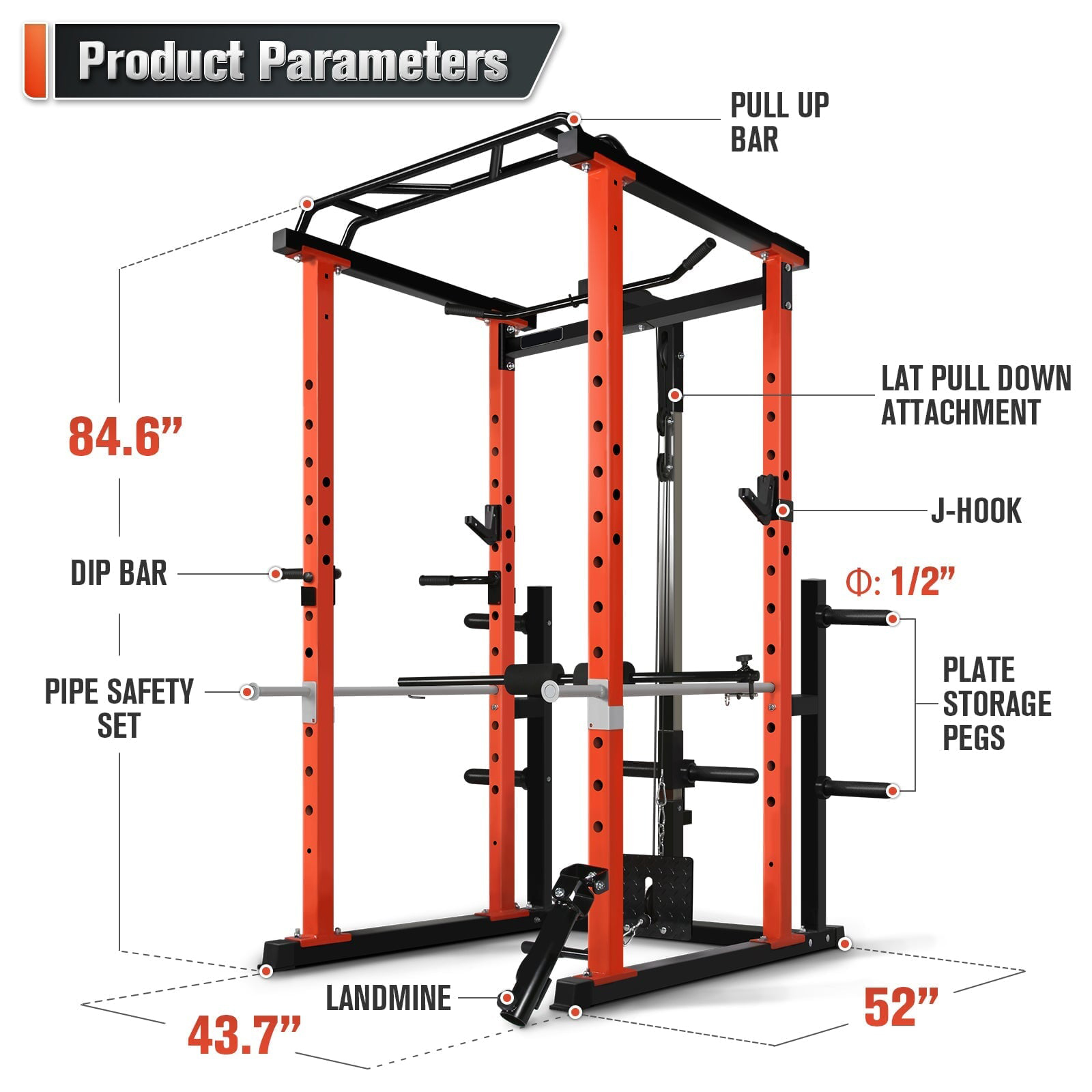 Home Gym Multifunctional - Commercial Multi-function Power Cage Home Gym