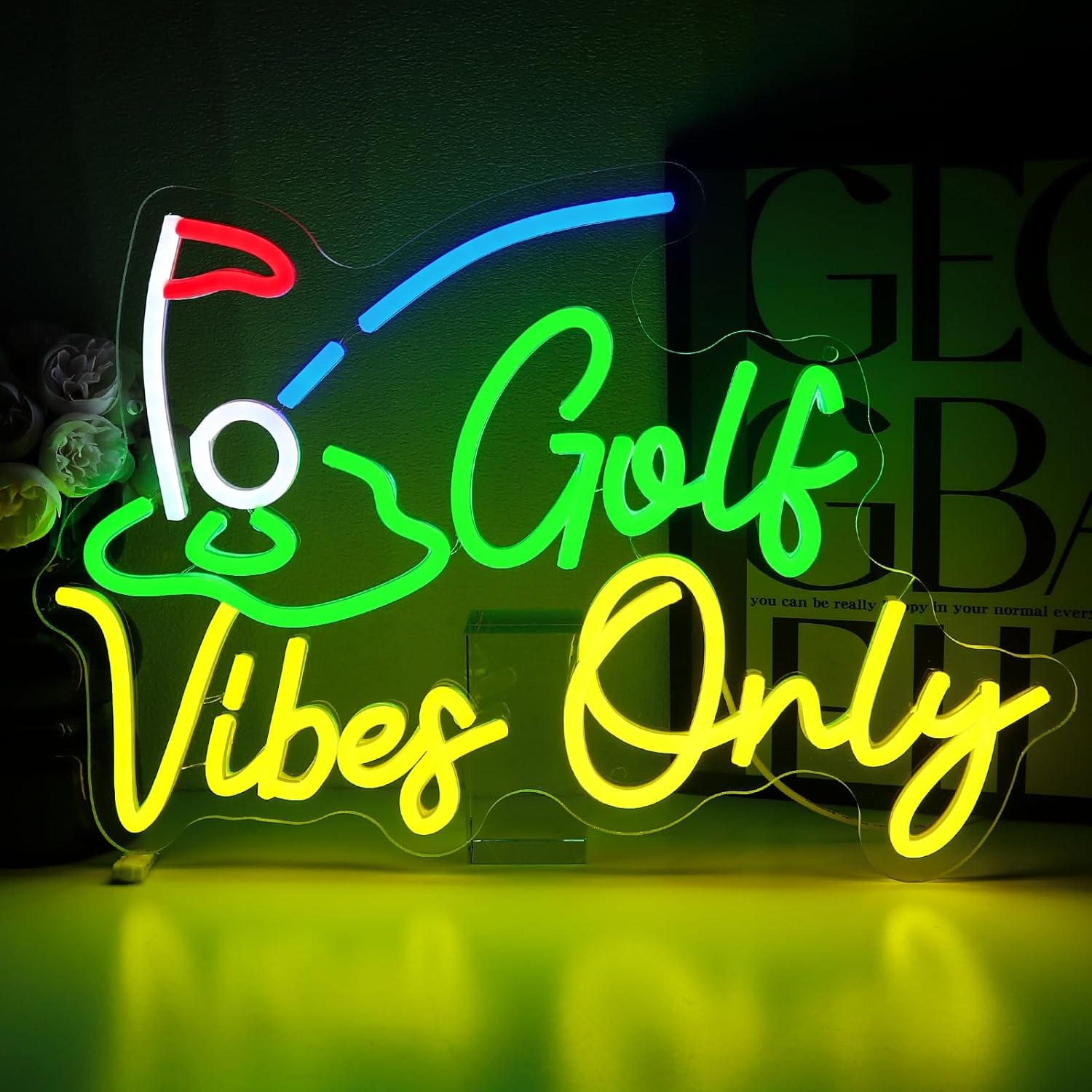 Home Gym Vibes - Golf Vibes Only Neon Sign –