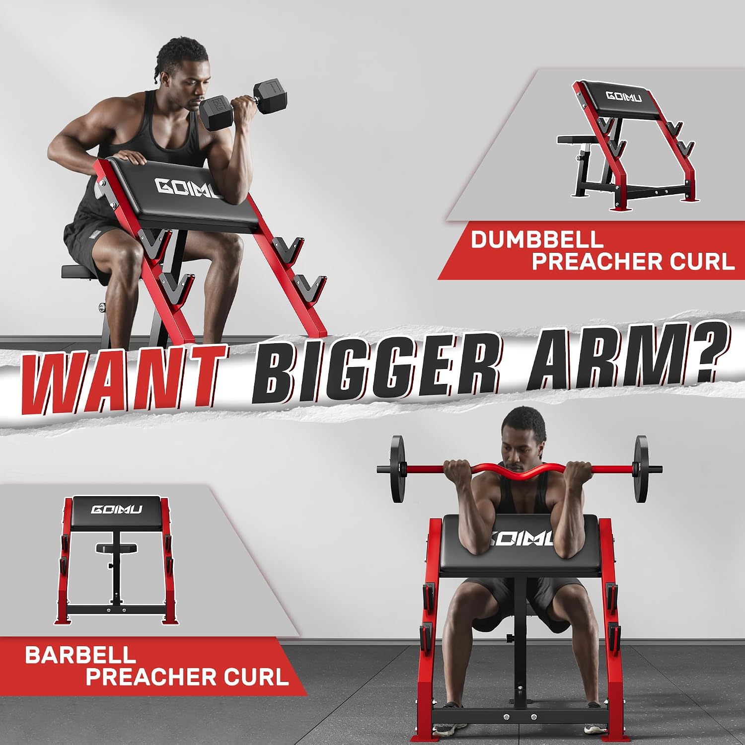 Adjustable Preacher Curl Bench - đánh giá và giá Barbell Curl Bar
