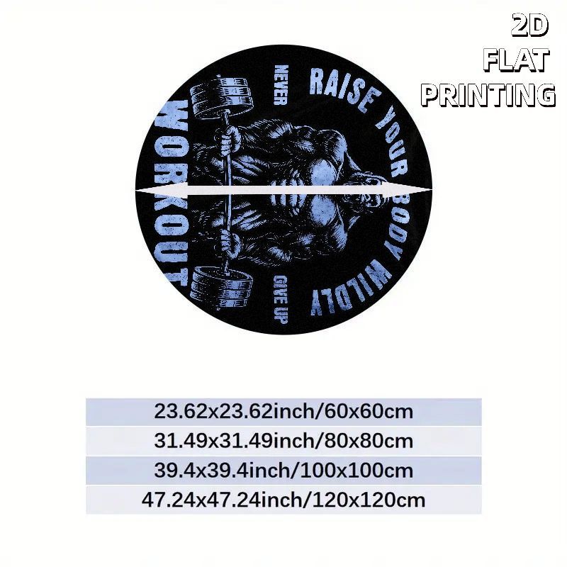 Muscle Man Workout Quote Round - đánh giá và giá Home Zone Gym