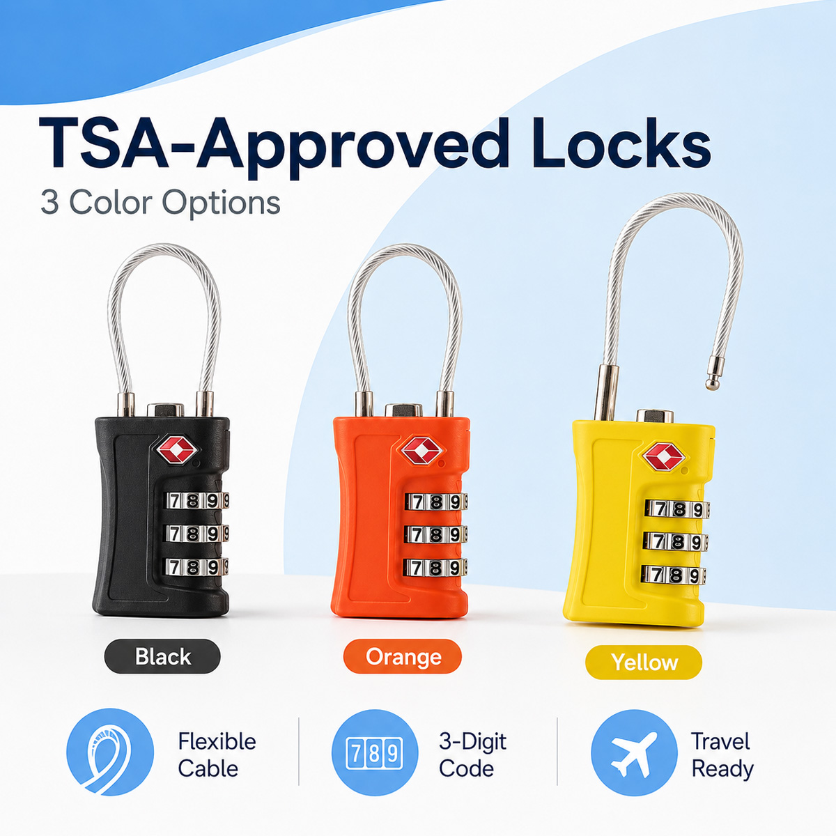 TSA Approved Luggage Lock 3 Di - đánh giá và giá Home Gym Cable