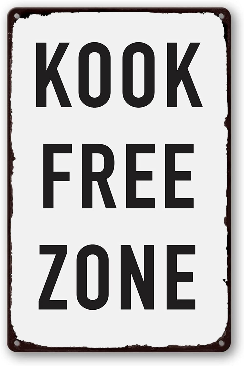 Kook Free Zone Tin Sign Vintag - đánh giá và giá Home Zone Gym