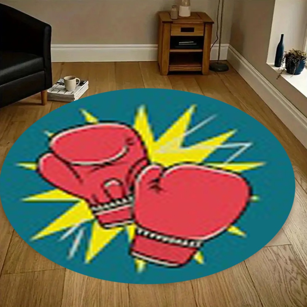 Comic Boxing Gloves Round Rug  - đánh giá và giá Home Zone Gym