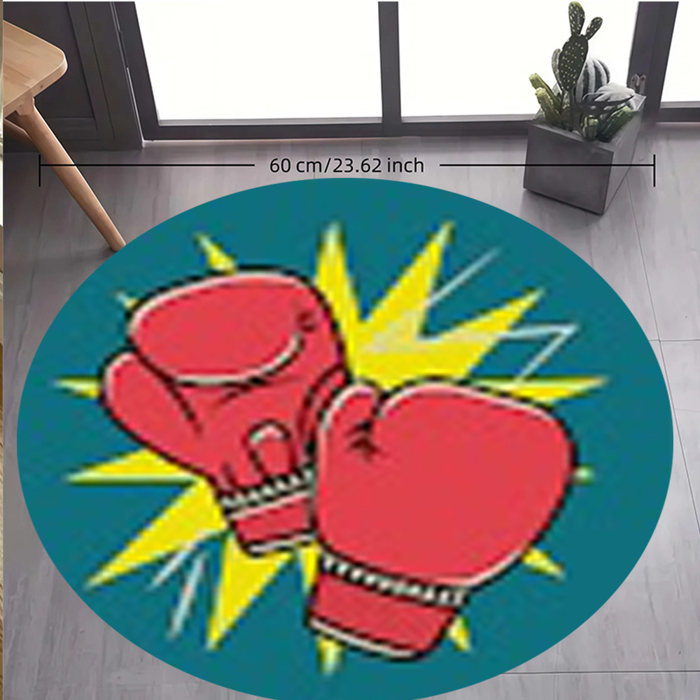Comic Boxing Gloves Round Rug  - đánh giá và giá Home Zone Gym