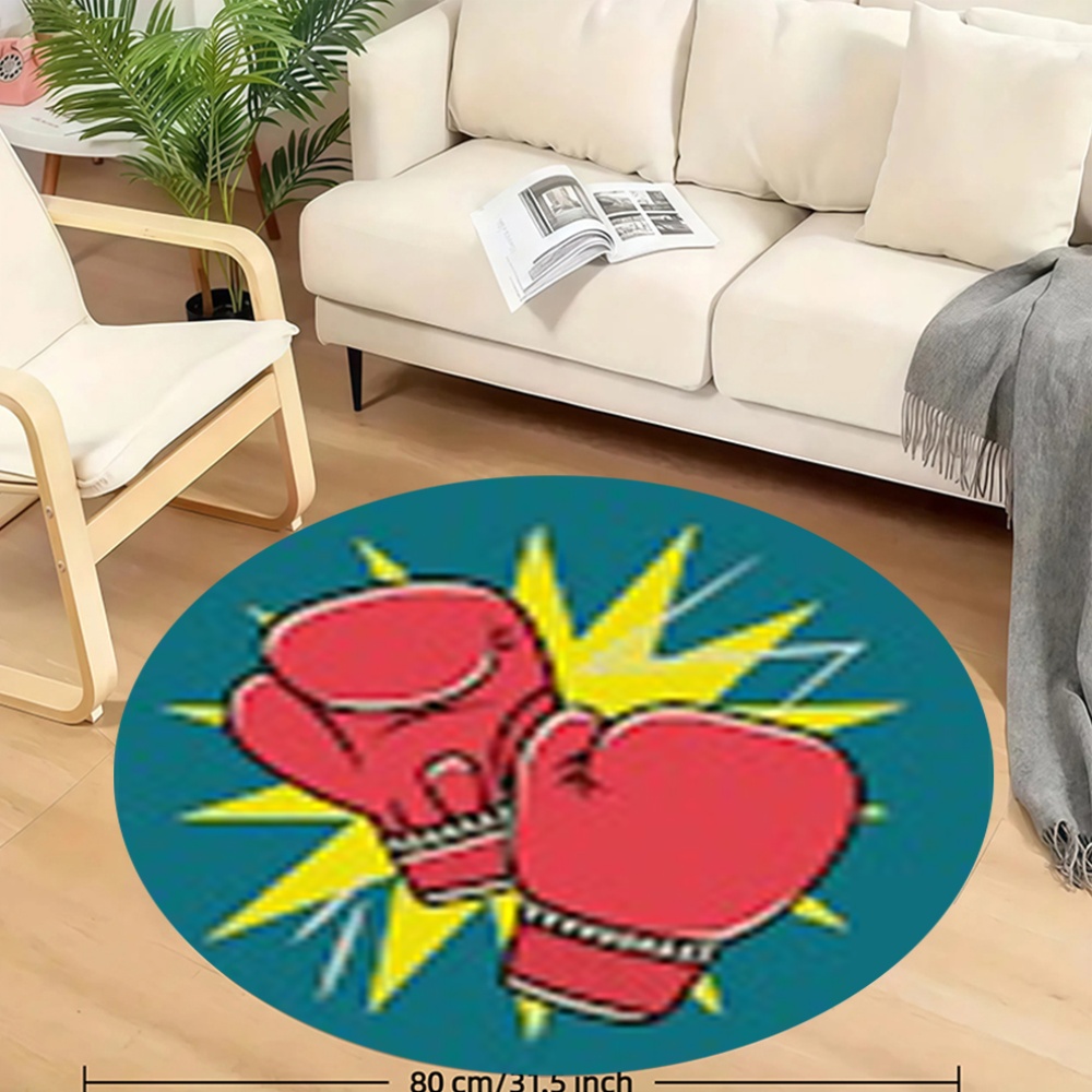 Comic Boxing Gloves Round Rug  - đánh giá và giá Home Zone Gym